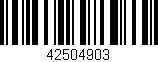 Código de barras (EAN, GTIN, SKU, ISBN): '42504903'