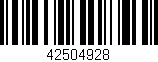Código de barras (EAN, GTIN, SKU, ISBN): '42504928'