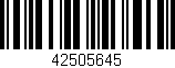 Código de barras (EAN, GTIN, SKU, ISBN): '42505645'