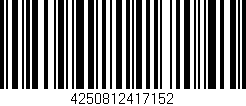 Código de barras (EAN, GTIN, SKU, ISBN): '4250812417152'