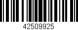 Código de barras (EAN, GTIN, SKU, ISBN): '42509925'