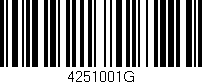 Código de barras (EAN, GTIN, SKU, ISBN): '4251001G'