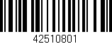 Código de barras (EAN, GTIN, SKU, ISBN): '42510801'