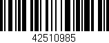 Código de barras (EAN, GTIN, SKU, ISBN): '42510985'