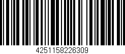 Código de barras (EAN, GTIN, SKU, ISBN): '4251158226309'