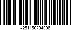 Código de barras (EAN, GTIN, SKU, ISBN): '4251158794006'