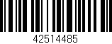 Código de barras (EAN, GTIN, SKU, ISBN): '42514485'
