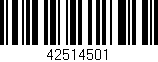 Código de barras (EAN, GTIN, SKU, ISBN): '42514501'