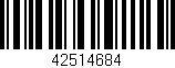 Código de barras (EAN, GTIN, SKU, ISBN): '42514684'