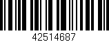 Código de barras (EAN, GTIN, SKU, ISBN): '42514687'