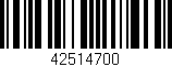 Código de barras (EAN, GTIN, SKU, ISBN): '42514700'