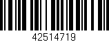Código de barras (EAN, GTIN, SKU, ISBN): '42514719'