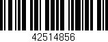 Código de barras (EAN, GTIN, SKU, ISBN): '42514856'