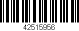 Código de barras (EAN, GTIN, SKU, ISBN): '42515956'