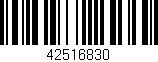Código de barras (EAN, GTIN, SKU, ISBN): '42516830'