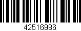Código de barras (EAN, GTIN, SKU, ISBN): '42516986'