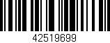 Código de barras (EAN, GTIN, SKU, ISBN): '42519699'