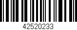 Código de barras (EAN, GTIN, SKU, ISBN): '42520233'