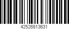 Código de barras (EAN, GTIN, SKU, ISBN): '42526913631'
