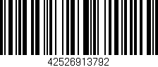 Código de barras (EAN, GTIN, SKU, ISBN): '42526913792'