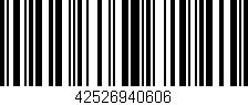 Código de barras (EAN, GTIN, SKU, ISBN): '42526940606'
