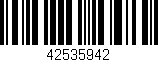 Código de barras (EAN, GTIN, SKU, ISBN): '42535942'