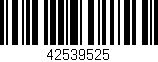 Código de barras (EAN, GTIN, SKU, ISBN): '42539525'