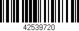 Código de barras (EAN, GTIN, SKU, ISBN): '42539720'
