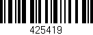 Código de barras (EAN, GTIN, SKU, ISBN): '425419'