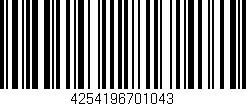 Código de barras (EAN, GTIN, SKU, ISBN): '4254196701043'