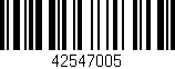Código de barras (EAN, GTIN, SKU, ISBN): '42547005'