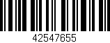 Código de barras (EAN, GTIN, SKU, ISBN): '42547655'