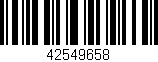 Código de barras (EAN, GTIN, SKU, ISBN): '42549658'