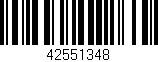 Código de barras (EAN, GTIN, SKU, ISBN): '42551348'