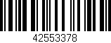 Código de barras (EAN, GTIN, SKU, ISBN): '42553378'