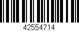 Código de barras (EAN, GTIN, SKU, ISBN): '42554714'