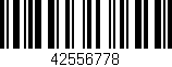 Código de barras (EAN, GTIN, SKU, ISBN): '42556778'