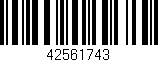 Código de barras (EAN, GTIN, SKU, ISBN): '42561743'