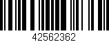 Código de barras (EAN, GTIN, SKU, ISBN): '42562362'