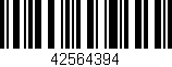 Código de barras (EAN, GTIN, SKU, ISBN): '42564394'