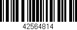 Código de barras (EAN, GTIN, SKU, ISBN): '42564814'