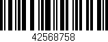 Código de barras (EAN, GTIN, SKU, ISBN): '42568758'