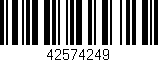 Código de barras (EAN, GTIN, SKU, ISBN): '42574249'