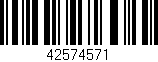 Código de barras (EAN, GTIN, SKU, ISBN): '42574571'