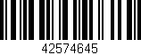Código de barras (EAN, GTIN, SKU, ISBN): '42574645'
