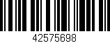 Código de barras (EAN, GTIN, SKU, ISBN): '42575698'