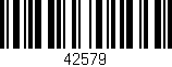 Código de barras (EAN, GTIN, SKU, ISBN): '42579'