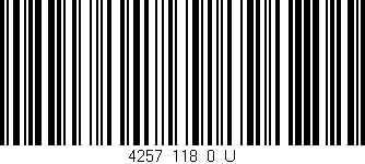 Código de barras (EAN, GTIN, SKU, ISBN): '4257_118_0_U'