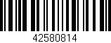 Código de barras (EAN, GTIN, SKU, ISBN): '42580814'
