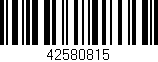 Código de barras (EAN, GTIN, SKU, ISBN): '42580815'